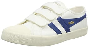 Gola Femme Coaster Velcro Basket, Blanc cassé, Bleu Vintage, 38 EU