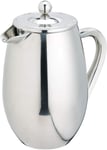 KitchenCraft Le'Xpress Stainless Steel Double Wall Insulated 3-Cup Cafetière, 