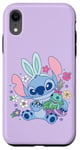 Coque pour iPhone XR Disney Lilo & Stitch Cute Easter Bunny Stitch and Scrump