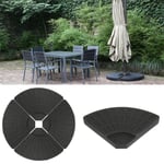 YIS 4pcs Dalle pour parasol Remplissable - Peut être rempli d'eau(52 kg) ou de Sable(80 kg) - Socle poids pour fixer votre parasol