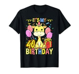 Its My 40th Birthday Giraffe Lover T-Shirt