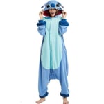 Stitch Pyjamas Anime Cartoon Nattkläder Overall_y o Blå Blue M