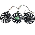 Ventilateur de refroidissement FDC10H12S9-C T129215SU de 88MM pour ASUS ROG Strix RX 5600 XT 5700 5700XT jas5700 foulant le ventilateur de refroidisseur de carte - Type black 3-Fan T12