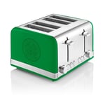 Swan Celtic 4 Slice Retro Toaster 1600W Defrost/Reheat/Cancel S/S in Green