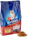 Brekkies Croquettes pour Chats Delicious avec Une sélection de volaille et légumes