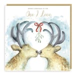 One I Love Christmas Card, Modern Design Quality Greeting Card, Foil Detailing