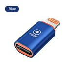 Olpg-Adaptateur Otg Pour Ios Rains,Connecteur Mâle À Type C Femelle,20w,Charge Rapide Pd,Convertisseur Pour Iphone 14 13 Ipad - Type Blue 1pcs