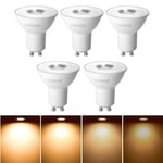 Linkind GU10 LED Light Bulbs, Dimmable 5.7W 560lm, RAR16 2700K Warm White Spotlights, 75W Halogen Bulbs Equivalent, 110 Degree Wide Beam Angle, AC220-240V, Pack of 5