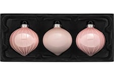 WeRChristmas Boules de Noël Rose bébé 11 cm