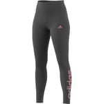 adidas Women's ESSENTIALS HIGH-WAISTED LOGO LEGGINGS, DKGREYHTR/SEPISP, XL Tall