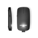 Xoopar Souris sans Fil 2.4G - Souris sans Piles - Rechargeable - Souris Connectée Ordinateur - Ultra Slim - Pokket en Plastique Recyclé (Noir)