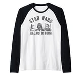 Star Wars Darth Vader Boba Fett Stormtrooper Galactic Tour Raglan Baseball Tee