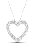 Lykka Elegance diamant hjärt halsband 42+3cm