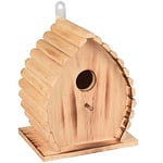 FLAMINGO - Nichoir pour Oiseaux GIVAN 16 x 12.5 x 19.5 cm. en Bois flammé Nature - FL-110303