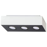 Sollux - clairage de plafond mono 3 l blanc: 34, b: 14 h: 11, GU10, dimmable