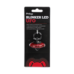 Blinkende LED UFO, 5x6,5cm, rød - Hund - Tur med Hunden - Refleks og lykter - Pritax