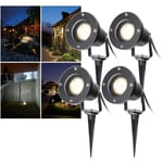 Garden Light Led Projecteur de jardin blanc chaud 4 Pack led éclairage de jardin IP65 4W GU10 - Tolletour