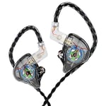 Yinyoo KBEAR Storm Écouteurs Intra-Auriculaires Professionnels pour chanteurs batteurs Musiciens bassistes, écouteurs filaires personnalisés IEM, câble plaqué Argent OFC détachable Haute résolution