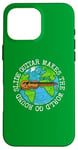 Coque pour iPhone 16 Pro Max Slide Guitar fait tourner le monde, guitariste de Lap Steel