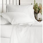 Emma Barclay Egy.Cotton T200 Drap Plat pour lit Double Blanc, 100% Coton égyptien