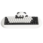 YUNZII C68 Panda Clavier De Jeu Mécanique sans Fil, 68 Touches Clavier Mignon avec PBT Keycap, Rétroéclairage RgGB, Hot Plug Cream Keyboard avec Bt5.0/2.4g/Wired pour Win/Mac (Switch Panda, Blanc)