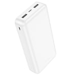 Ulkoinen Akku Power Bank Hoco J100A 2xUSB-A 20000 mAh valkoinen