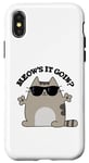 Coque pour iPhone X/XS Jeu de mots amusant pour chats Meow's It Going