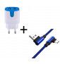 Pack Pour Nokia 2.3 Smartphone Micro Usb (Cable 90 Degres Fast Charge + Double Prise Secteur Couleur) - Bleu