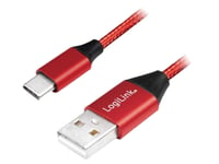 Cable USB 2.0 USB A male USB C male 1m - Rouge