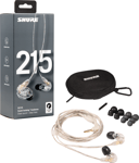 Shure SE215 PRO Earphones EAC64 - CLEAR, Shure, genomskinliga earphones