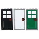 5set City Block Building Parts Transparent Door Diy Friend C