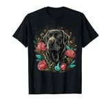 Cute black Labrador Dog on black Labrador Retriever Lover T-Shirt