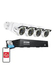 ZOSI IP Camera C105 4 pcs WiFi 8MP + NVR 8ch + 2TB HDD