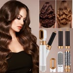 5 in 1-Electric Hair Dryer Blow Curler Set Detachable Styler Hot Air Brush Salon