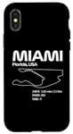 Coque pour iPhone X/XS Circuit de course à Miami Formula Racing Circuits Sport
