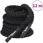 Battle rope vidaxl - Svart 9 kg polyester 12 m fiber 100 , pe polyeten