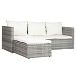 Havesofa Aluminium Krystal syntetisk Rattan 195 x 130 x 62 cm