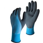 Linxor - Paire de gants de protection pro étanche en nylon enduit de latex - Taille 10 - xl - Bleu Bleu