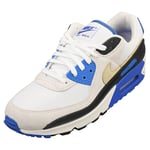 Nike Air Max 90 Premium Mens Fashion Trainers in White Blue - 11 UK