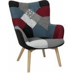 FEDERICA - Fauteuil Patchwork Motifs Colorés