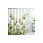 Sunxury - Rideau de douche Ferme Fleurs blanches Une marguerite en herbe Ensemble de rideaux de douche en tissu imperméable pour accessoire de salle