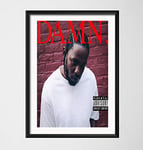 DIANFANBAO Kendrick Lamar DAMN Humble Music Albums Cover Hip Hop Rap Music Star Art Canvas Painting Wall Home Decor 50 * 70cm Without Frame
