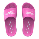 Speedo Women's Slides | Pool Sliders | Beach Footwear, Logo Vegas Pink, 7 UK