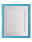 FRAMES BY POST 0.75 Inch Blue Picture Photo Frame with White Mount 18 x 12 Image Size 14 x 8 Inch Plastic Glass, e Moun