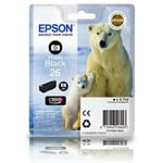 C13T26114010 Photo Black Epson 26 Polar Bear Series Genuine Ink Cartridge T2611