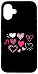 iPhone 16 Plus Cute Happy Valentines Day Cute Love Heart Pattern Women Kids Case