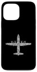 Coque pour iPhone 13 Pro Max Lettres de l'alphabet phonétique de l'aviation C-130 en forme d'Hercules