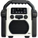 Br 230 bt offwhite Radio de chantier fm usb, Bluetooth fonction réveil, fonction de charge de la batterie, rechargeable, protégé co A759212 - Silva