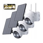 2K Wireless Security Camera 2K WiFi IP Solar Powered Energy CCTV Home Outdoor