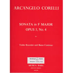 CORELLI A. - SONATA IN F MAJOR OP. 5/4 - FLUTE A BEC ALTO ET BC